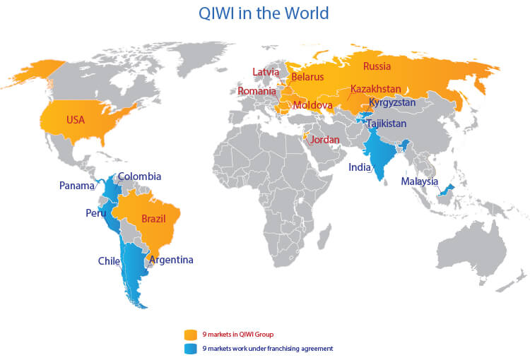 Электронная платежная система Qiwi карта мира